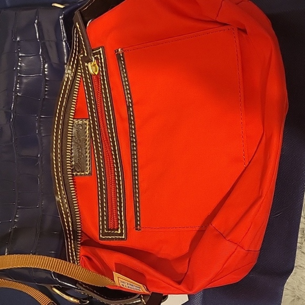 New Dooney & Bourke Oakdale Paige Crocodile Embossed Crossbody Midnight Blue - Picture 9 of 14